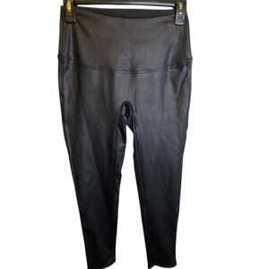 DG2 Diane Gilman Black Faux Leather Leggings Size Small Petite